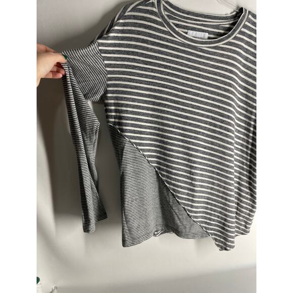 Current Elliot the Slice Stripe Oversized Long Sleeve T-shirt Size 0 US XS - Picture 2 of 5